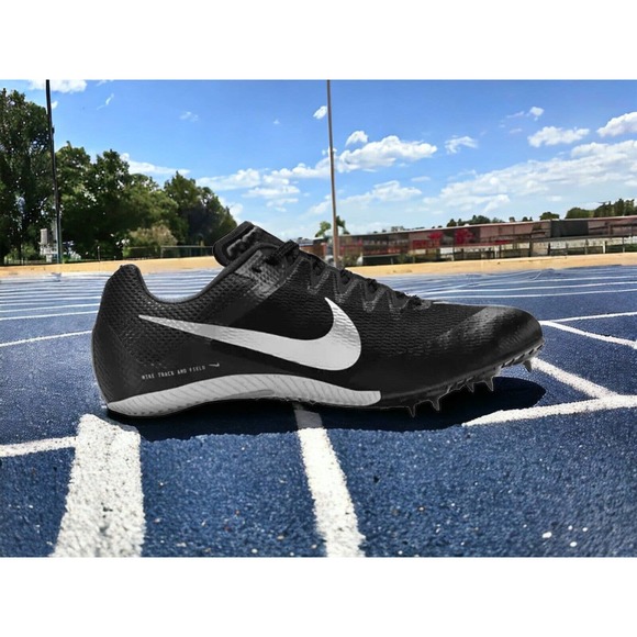 NIKE Black Zoom Rival Sprint Track Spikes Shoes DC8753 New Fast Ship Mens 12 - Picture 12 of 15
